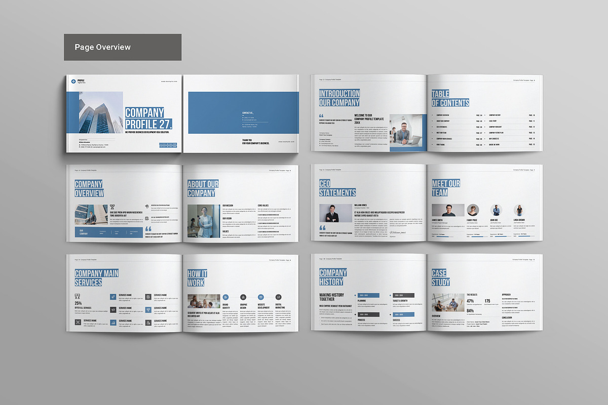 Company Profile Template Landscape, a Brochure Template by Work-Envance (Photo 6 of 7)