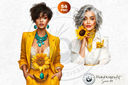 Sunflower Beauties Complete Cliparts, a Person Illustration by ThatsDesignArt (Thumbnail 16 of 16)