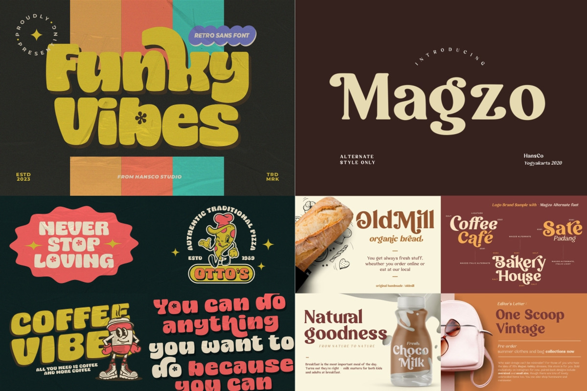 Retro Vintage Font Bundle - SALE!, a Handwritten Font by HansCo Studio (Photo 5 of 14)