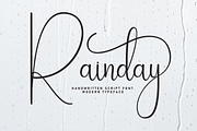 Rainday | Script Font, a Handwritten Font by Scratchones (Thumbnail 1 of 9)