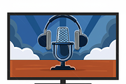 Retro microphone and headphones, a Technology Illustration by zyxroun shop (Thumbnail 2 of 3)