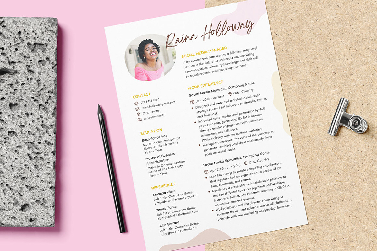 CANVA Resume Template / CV Set, a Resume Template by RWstudio (Photo 1 of 8)