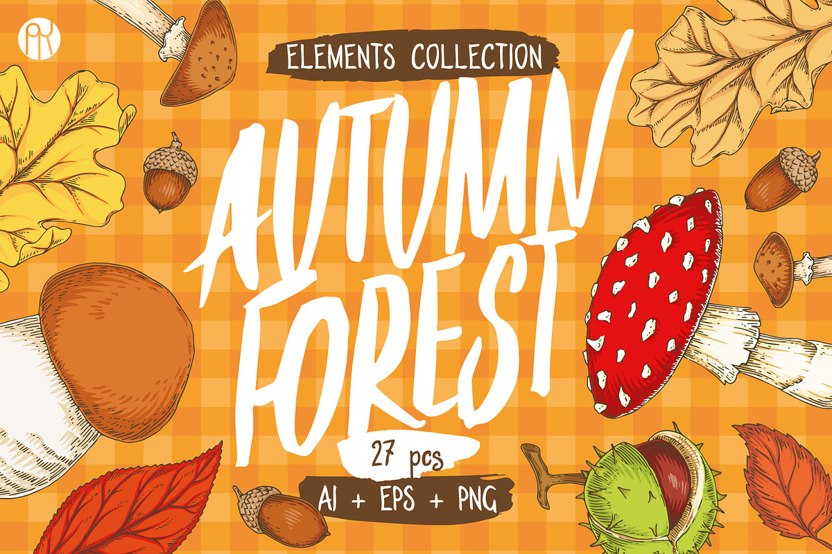 Autumn Forest Elements Collection, an Object Graphic by DeepFuze (Photo 1 of 5)