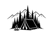 50 Camping Mountain Vector Bundle, an Illustration by jahid234 (Thumbnail 41 of 51)