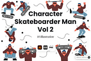Character Skateboarder Man Vol. 2, a Sport Illustration by SLAB! Design (Thumbnail 1 of 3)