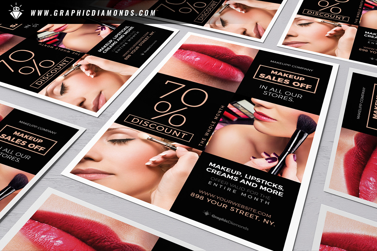 Cosmetics Sales Flyer Template, a Flyer Template by GraphicDiamonds (Photo 2 of 6)