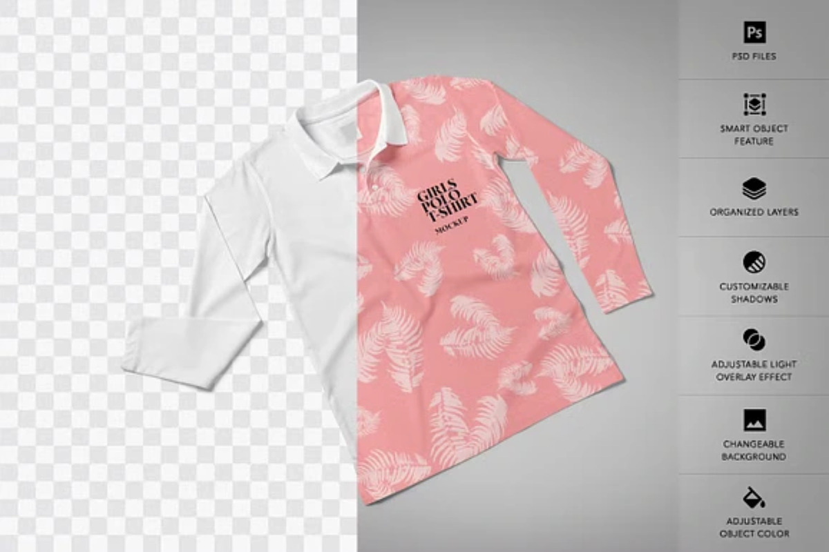 Polo Shirt Mockup Template Set, a Shirt Mockup by PaperMoon (Photo 3 of 6)
