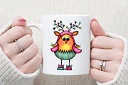 Whimsical Christmas Chick Clipart, an Illustration by Sublimation Artist (Thumbnail 5 of 6)