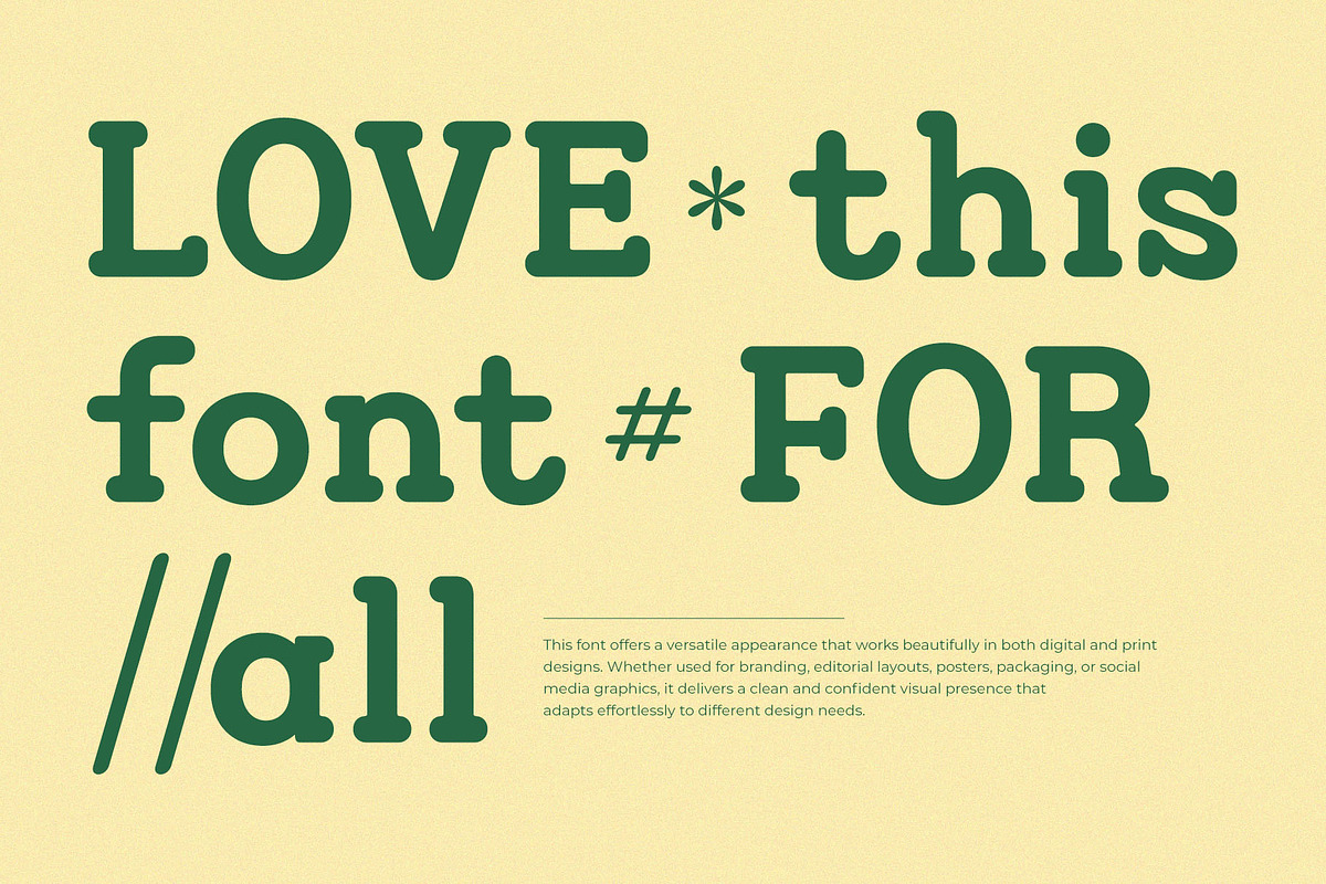 Calm - Slab Serif Family, a Slab Serif Font by Krismagraph (Photo 2 of 12)
