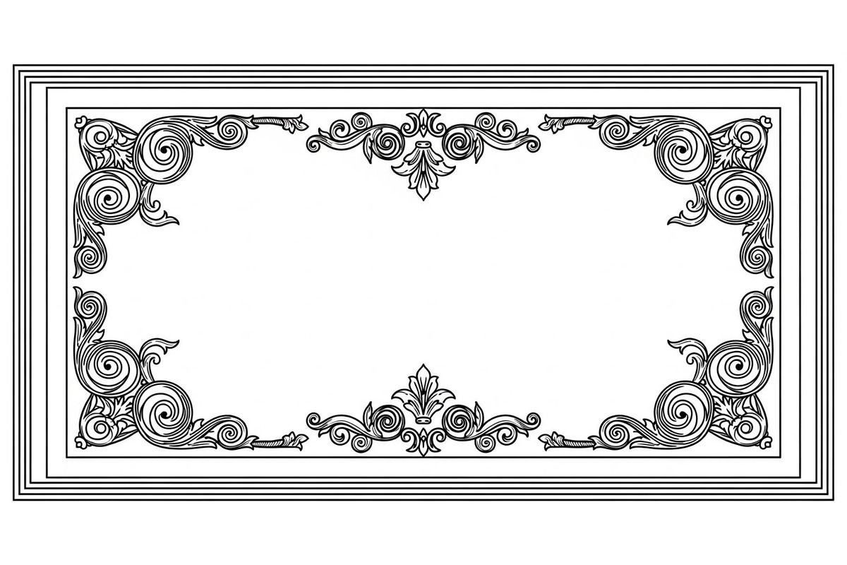 Vintage Rectangle Frame SVG Bundle, an Illustration by Designs_River (Photo 9 of 31)