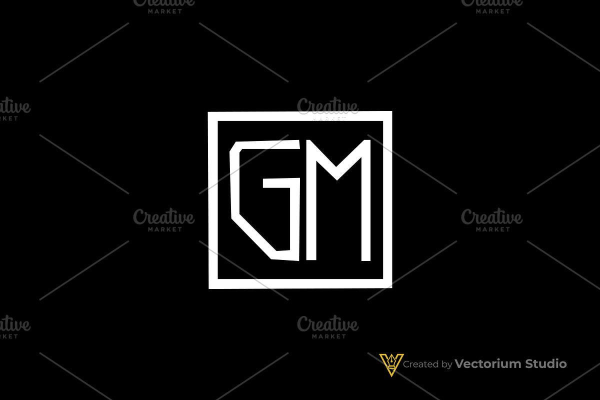 Modern GM Geometric Logo, a Branding & Logo Template by Vectorium Studio (Photo 2 of 8)