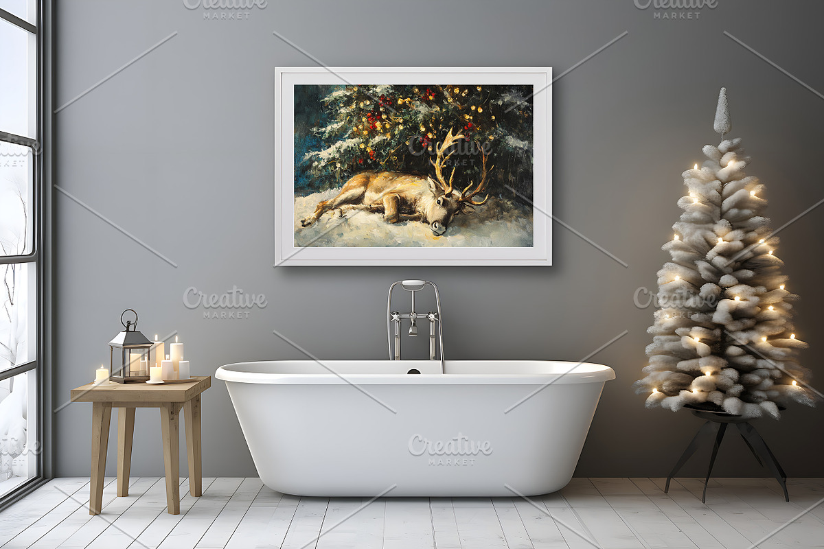Vintage Black Christmas Wall Art, an Illustration by PrintablesByFranklyn (Photo 7 of 8)