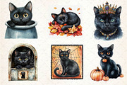 Halloween Black Cats Clipart, an Illustration by Dream Creation (Thumbnail 2 of 7)