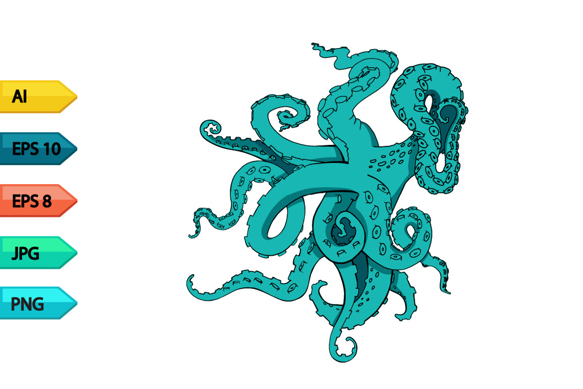 Vector sketch octopus tentacles, an Animal Illustration by julia_musdotter (Photo 18 of 19)
