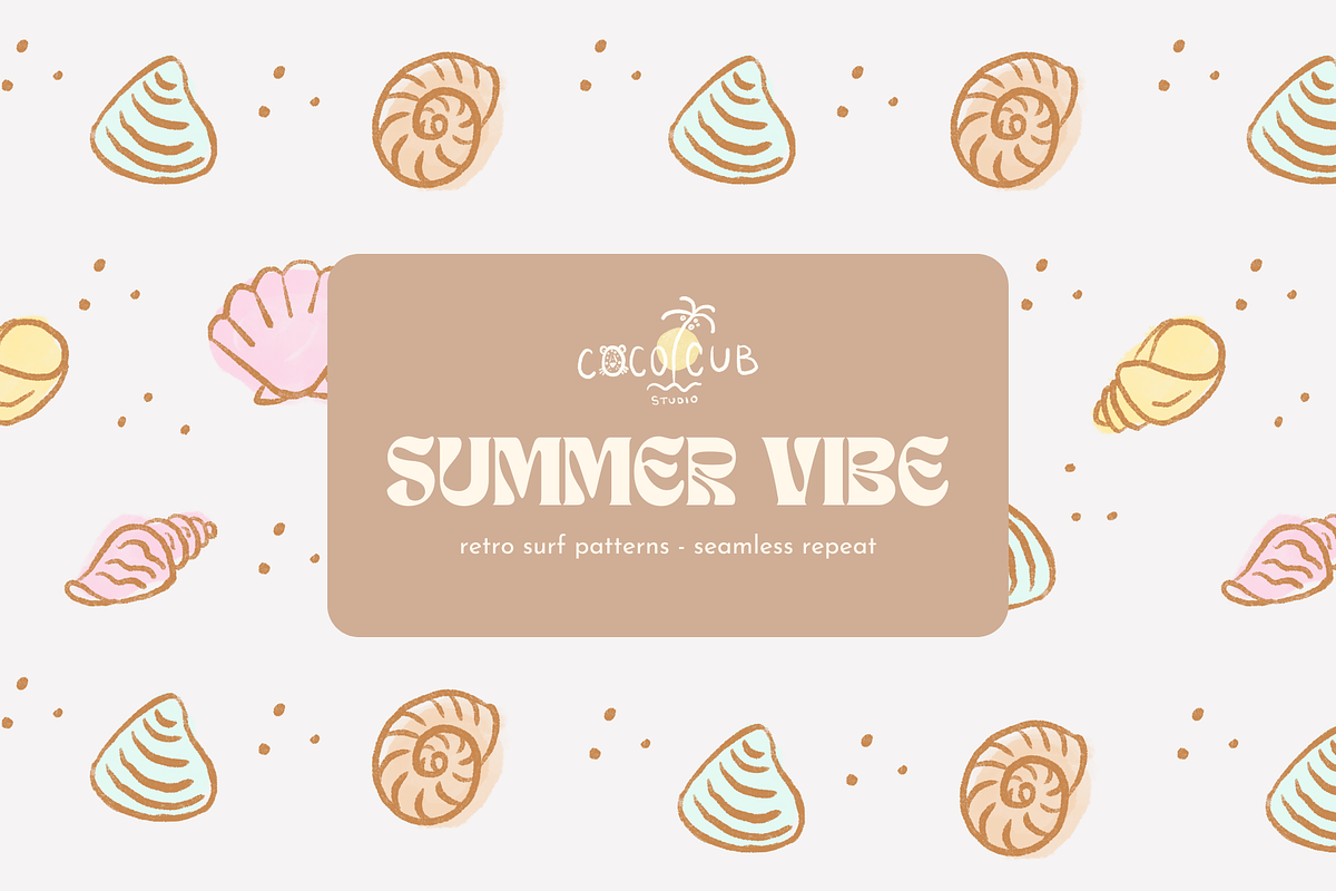 Girls Surf print pattern collection, a Decorative Illustration by Coco & Cub Studio (Photo 9 of 13)