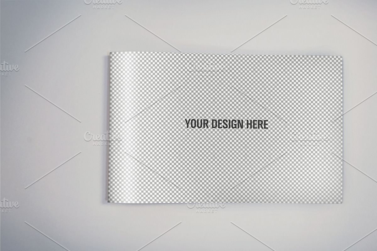 Wide Format Booklet PSD Mockups, a Print Template by Shop Mockpro