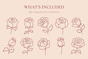 ROSE LINE ART SET, an Object Illustration by OREHOVKA (Thumbnail 2 of 4)