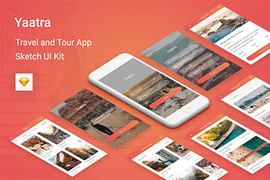 Yaatra - Travel & Tour Sketch UI Kit