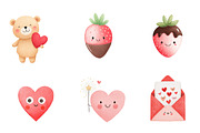Cute Valentine Clipart, an Illustration by CreationArt (Thumbnail 4 of 7)