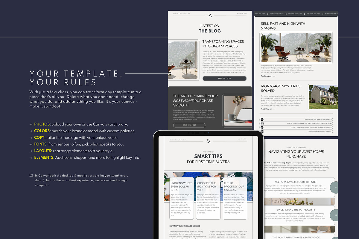Real Estate Newsletter Template, an Email Template by Glow Muse Studio (Photo 6 of 10)