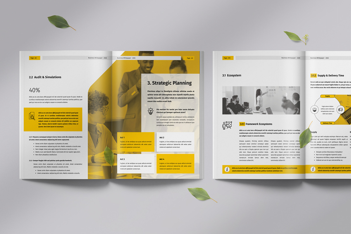 Whitepaper | Canva, Word, InDesign, a Brochure Template by OrcShape (Photo 6 of 17)