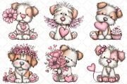 Whimsical Valentine Dog Clipart, an Illustration by Black Bird Studio (Thumbnail 6 of 6)