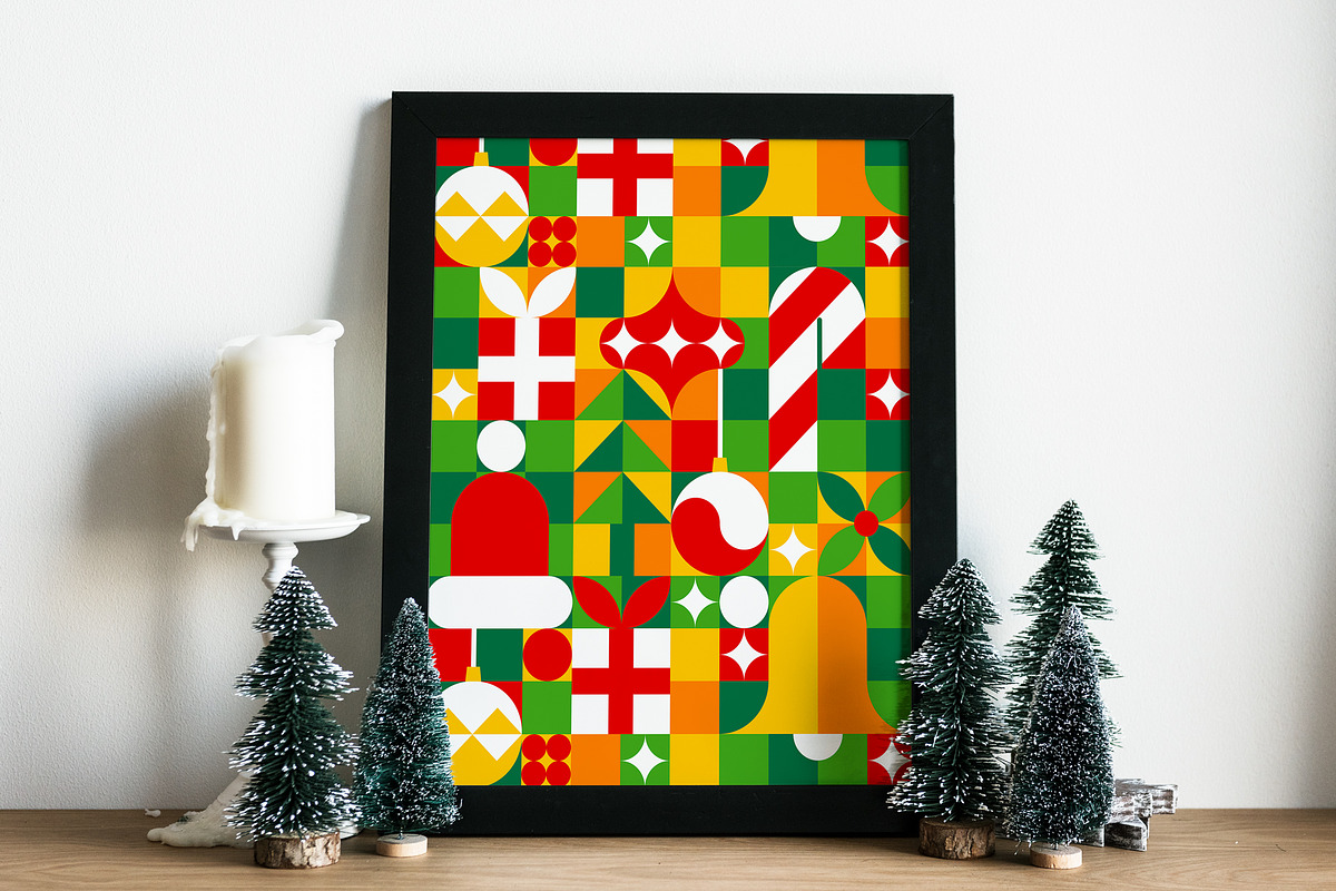 Merry Christmas seamless pattern., a Pattern Graphic by Evgeniya Dzhumm (Photo 2 of 7)