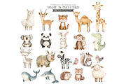 Noah’s Ark Watercolor Clipart Bundle, an Illustration by CharmClipArt (Thumbnail 2 of 8)