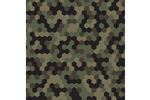 Hexagon Forest Camouflage seamless