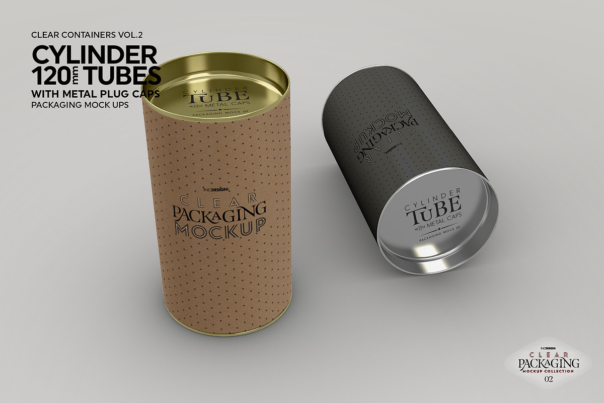 Clear/Opaque Tube Packaging Mockup, a Cups & Container Mockup by INCDesign (Photo 4 of 10)