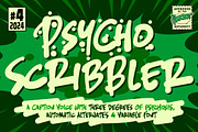Psycho Scribbler - insane inky font, a Handwritten Font by Comicraft Fonts (Thumbnail 1 of 5)