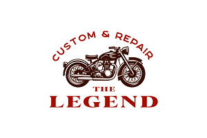 Old Classic Motorcycle Garage Logo, a Branding & Logo Template by funpixel