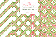 Very Preppy Christmas Tree Clipart, a Decorative Illustration by LABFcreations (Thumbnail 2 of 4)