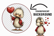Cute Baby Duck Valentine Clipart, an Illustration by Libby Wishes (Thumbnail 7 of 7)