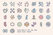Viruses and bacteria doodle icon, an Outline Icon by YershovOleksandr (Thumbnail 2 of 3)
