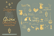 GOLDEN CHRISTMAS STORY STICKERS, an Icon by PATRICIA SODRÉ © (Thumbnail 1 of 5)