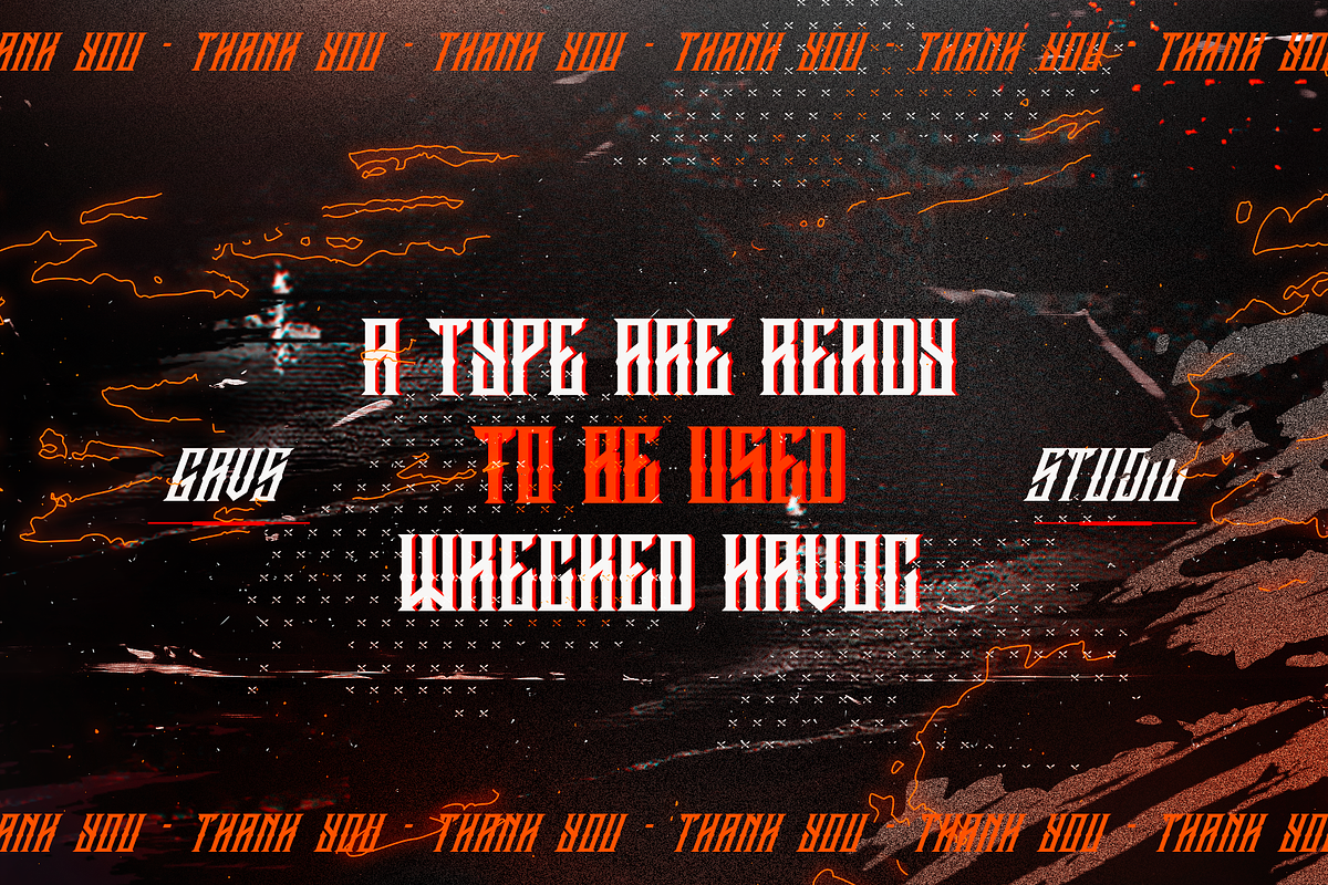 Wrecked Havoc Font, a Handwritten Font by GRVS Studio (Photo 7 of 7)