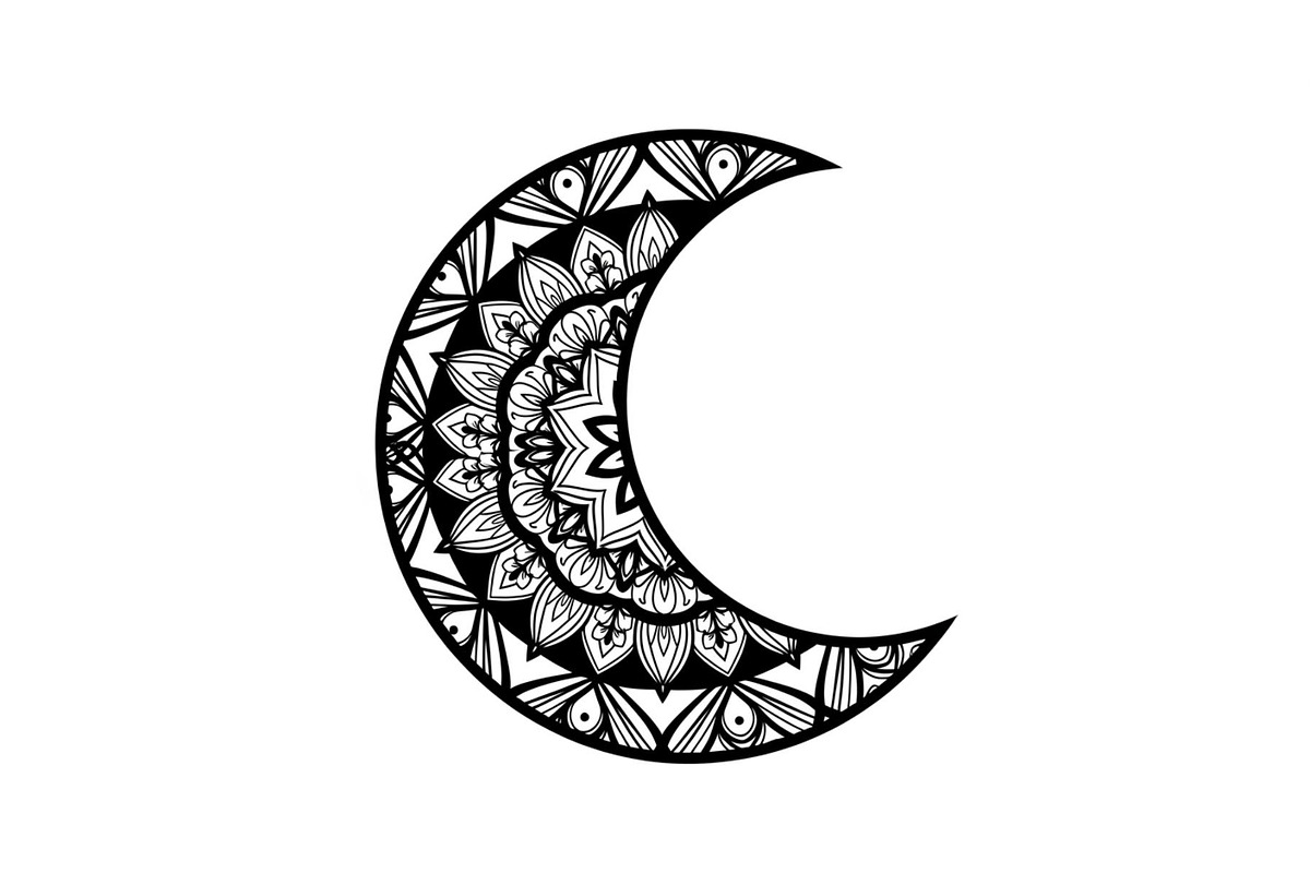 Mandala Crescent Moon Bundle, an Illustration by Designs_River (Photo 21 of 31)