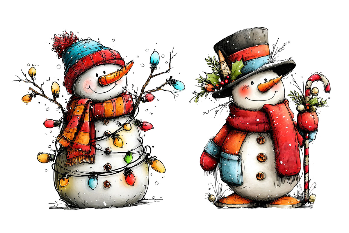 Christams Snowman clipart, an Illustration by Designworld (Photo 4 of 5)