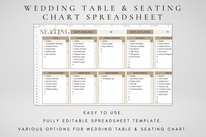 Google Sheets Wedding Seating Chart