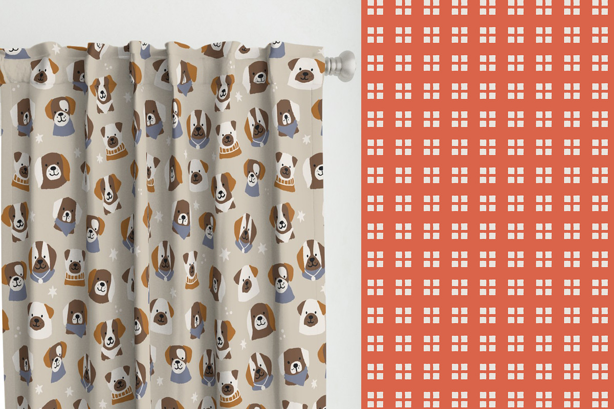 Cute Dogs Vector Patterns Collection, a Pattern Graphic by Naty Art (Photo 2 of 10)