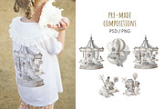 Gray Watercolor Nursery graphic Set, an Illustration by TanyaSchuka (Thumbnail 10 of 11)