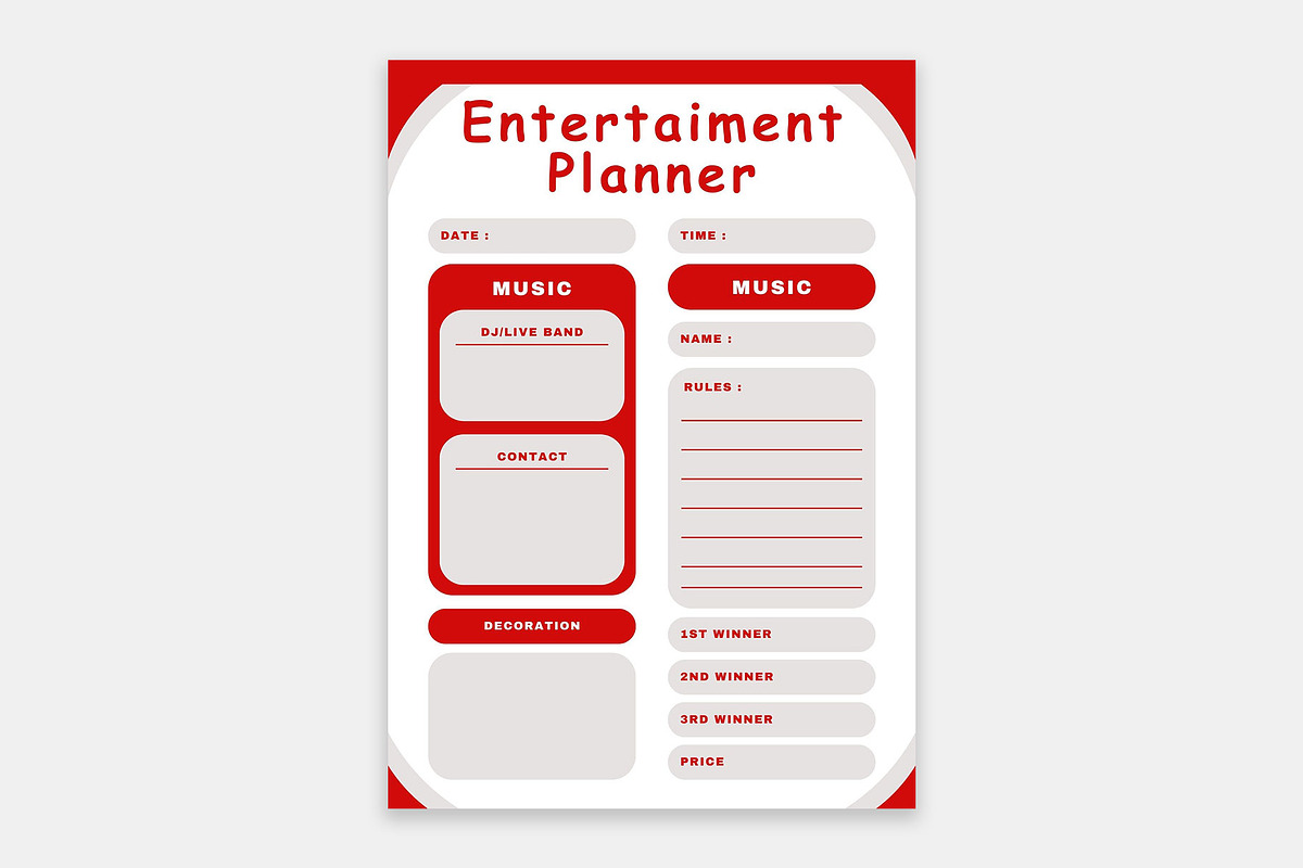 CANVA Party Planner, a Stationery Template by MNT-Creator (Photo 3 of 5)