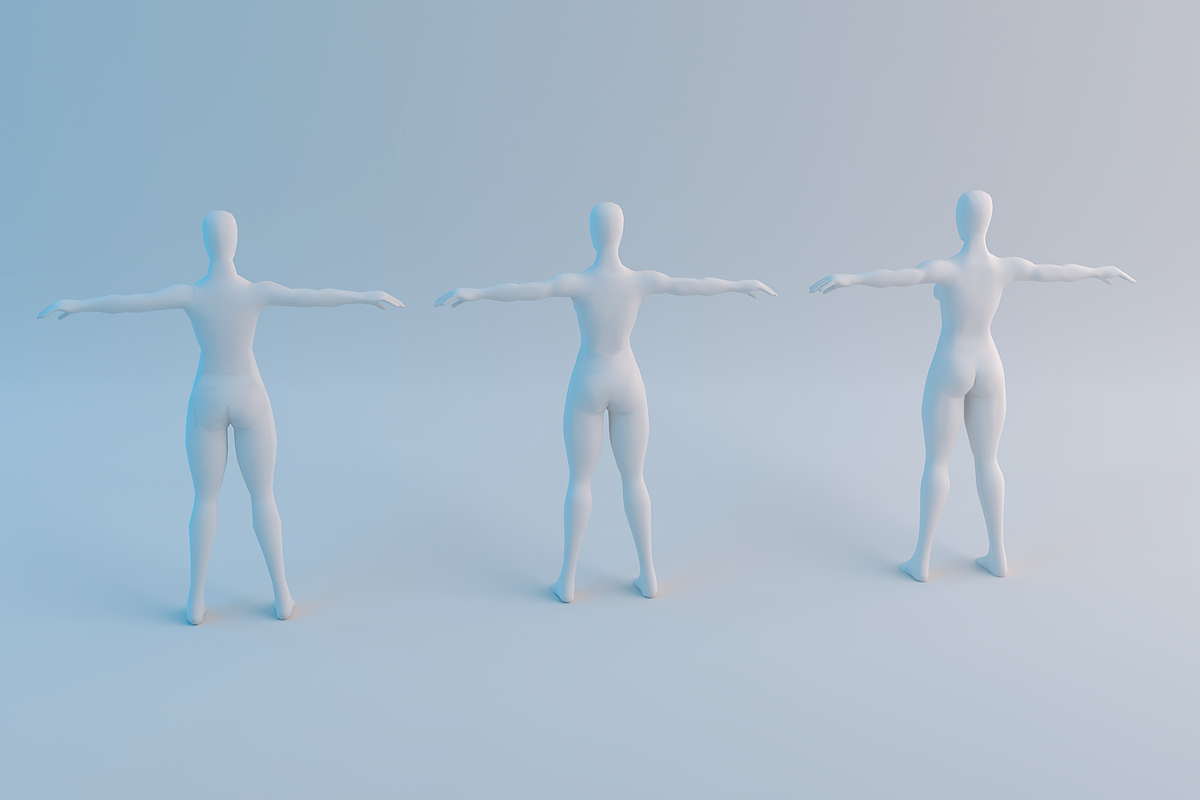 Realistic Female Base Mesh in T-Pose, a Characters & Person 3D Model by Casa Mandarina (Photo 2 of 9)