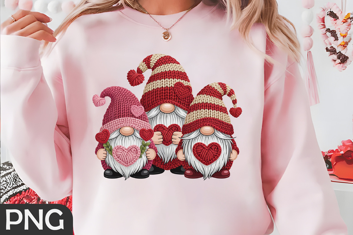 Faux Yarn Valentine Love Gnomes PNG, an Illustration by RobertsArt (Photo 2 of 4)