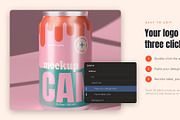 Soda Can Mockup Pack, a Cups & Container Mockup by Motion-Box (Thumbnail 3 of 4)