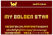 my golden star font, a Font by weknow (Thumbnail 1 of 5)