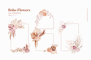Boho Flowers Watercolour Collection, a Texture Illustration by Aquarellina (Thumbnail 15 of 15)