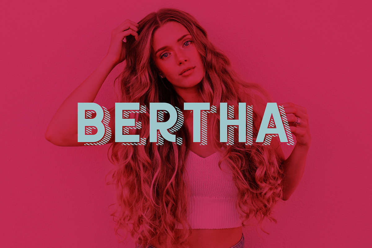 Bertha, a Sans Serif Font by Arterfak Project (Photo 9 of 9)