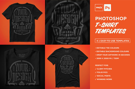 Photoshop T-Shirt Templates, a Shirt Mockup by Price Foundry